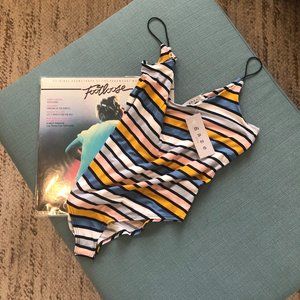 Multi-colored Striped Bodysuit